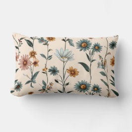 Boho Retro Vintage, präppy-Ästhetik, Blumenmuster Lendenkissen