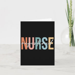 Boho Retro Vintage Registrierte Krankenschwester S Karte
