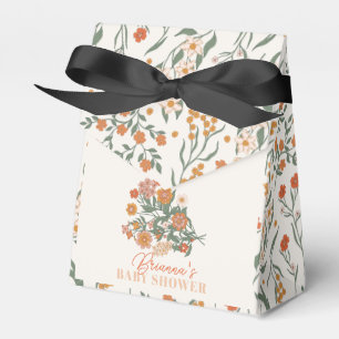 Boho Retro Wildblumen-Baby-Party Geschenkschachtel