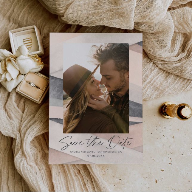 Boho Rettete bis dato Fotokarte Einladung (Von Creator hochgeladen)