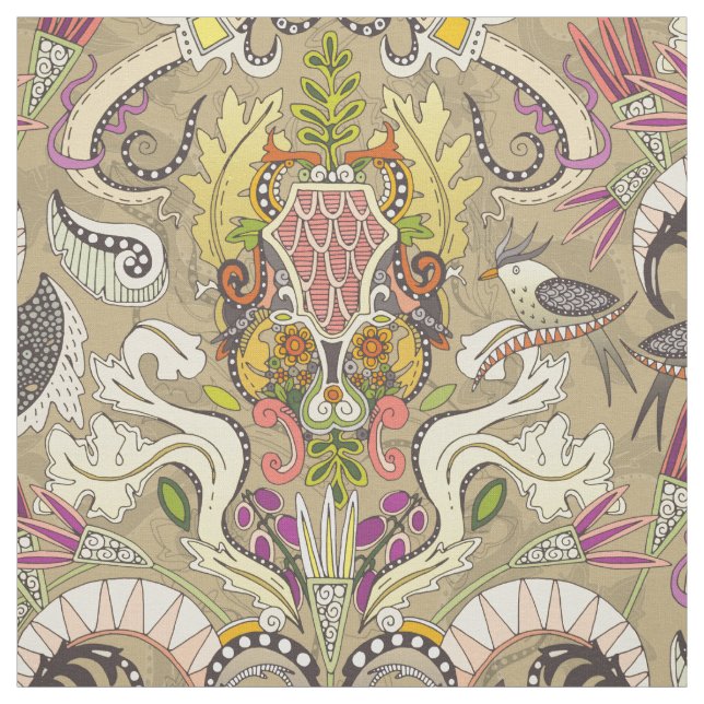 Boho Rokoko Bamboo Stoff (Muster)