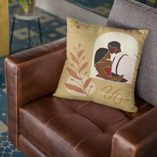 Boho Romance Ich verdiene es zu lieben Kissen (Von Creator hochgeladen)
