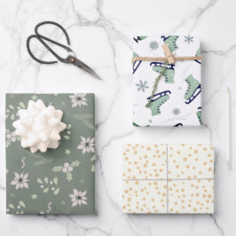Boho Romantische Rustikale Frohe Weihnachten Geschenkpapier Set