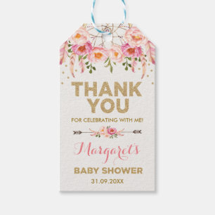 Boho rosa geschenkanhänger