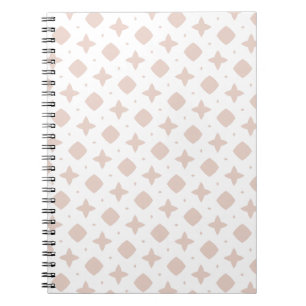 Boho rosa Muster, modernes Retro-Muster Mitte des  Notizblock