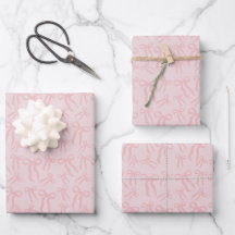 Boho Rosa Schleifen Muster auf Puder-Rosa