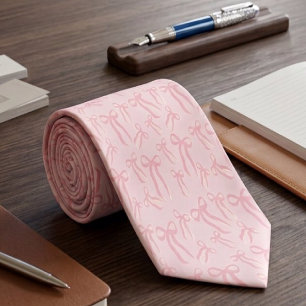Boho-Rosa-Schleifen-Muster auf Puder-Rosa Krawatte