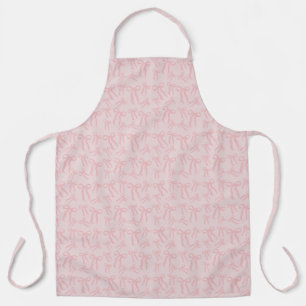 Boho Rosa Schleifen Muster auf Puder-Rosa Schürze