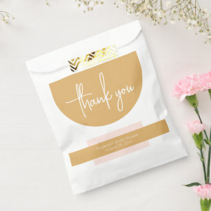 Boho-Rosa & Senf Danke Geschenktütchen