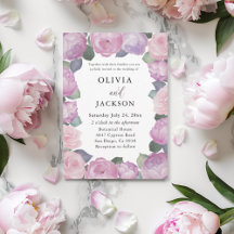 Boho-Rosa- und Lila-Blumenhochzeit