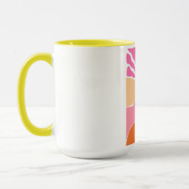 Boho rosa und orange Sonnenuntergang  Tasse