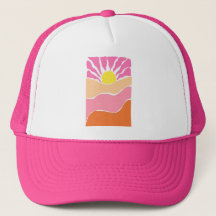 Boho rosa und orange Sonnenuntergang