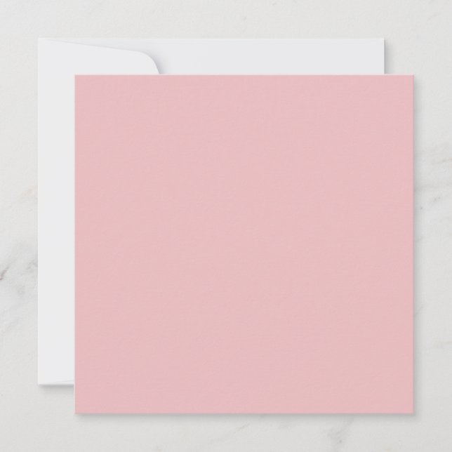 Boho Rosa Uni-Farbe Karte (Vorderseite)