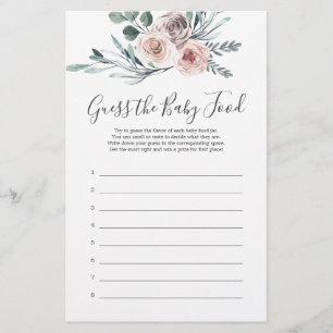 Boho Rose Babydusche raten das Babynahrung