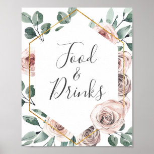 Boho Rose Babydusche - Unterschrift Poster