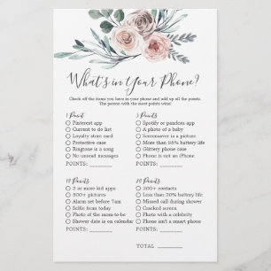 Boho Rose Babydusche Was ist in Ihrem Telefon?