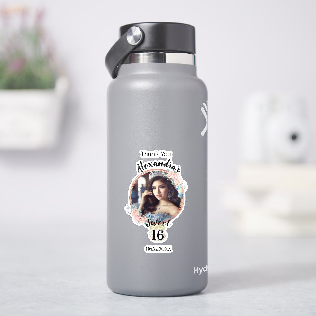 Boho Rose Gold Custom Foto Sweetsechteen Vielen Da Aufkleber (HydroFlask)