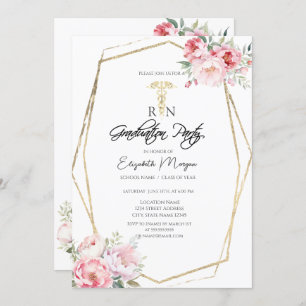 Boho Rose Gold Frame RN Kuriergruppe Einladung