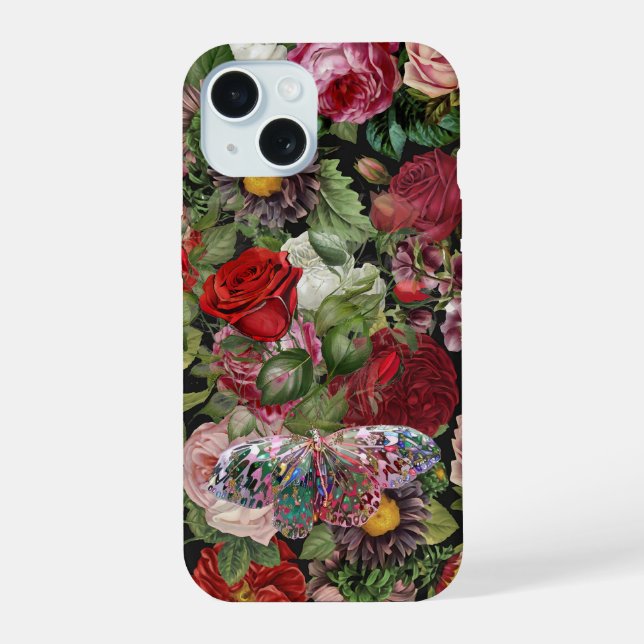 Boho Rose iPhone 15 Hülle (Rückseite)