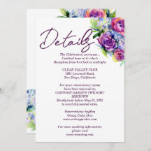 Boho Rose und Bauern lila Aquarellbouquet