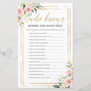 Boho rot Blütenblüte, die Mama und Papa am besten 