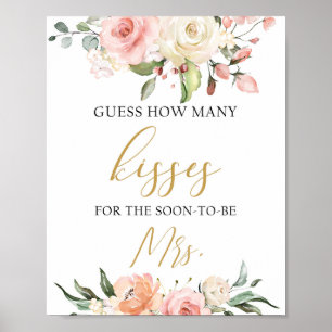 Boho rot pinkfarbene pfirsichfarbene Blüte Wie vie Poster