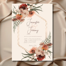 Boho Rust & Cream Fall Floral Wedding