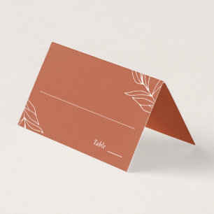 Boho Rust Hochzeittisch-Platzkarte