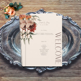 Boho Rust & Neutral Cream Fall Floral Programm