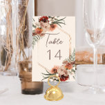 Boho Rust & Neutral Cream Fall Floral Wedding Tischnummer<br><div class="desc">Die exquisite Tischnummer Cream Geometric Wedding, eine perfekte Mischung aus Eleganz und böhmischem Charme! Dieses atemberaubende Design zeichnet sich durch einen cremigen Hintergrund aus, der den Ton für eine romantische und zeitlose Feier Set. Im Mittelpunkt des Designs steht ein sorgfältig gefertigter geometrisch geformter Rahmen, der der Einladung eine Touch moderner...</div>