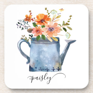 Boho Rust Orange Wasserfarben Blume Wassersport Do Getränkeuntersetzer