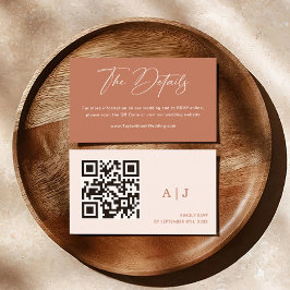 Boho Rust Terracotta Details Hochzeit Begleitkarte