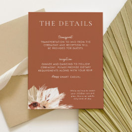 Boho Rust Terracotta Wedding Details Begleitkarte