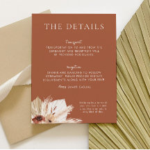 Boho Rust Terracotta Wedding Details