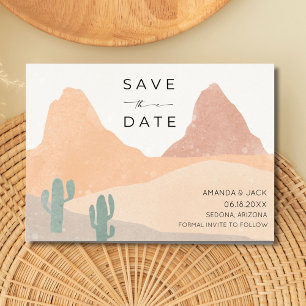 Boho Rust Terracotta Wüste Wedding Foto Save The Date