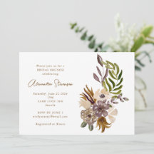 Boho Rustic Dusty Nature Botanical Bridal Brunch