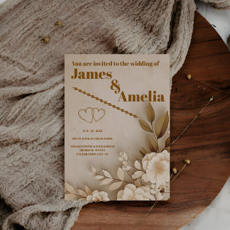 Boho Rustic | Elegant Wedding Einladung