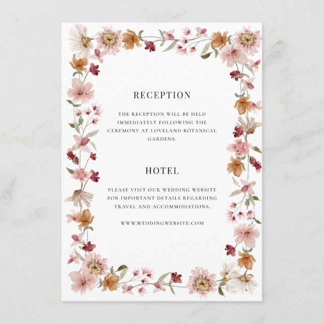 Boho Rustic Enclosure Card Begleitkarte (Vorderseite)