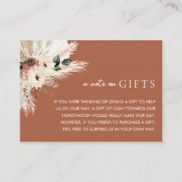 Boho Rustic Flora Hochzeitskunde für Hochzeitsgäst Begleitkarte