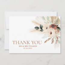Boho Rustic Floral Wedding Danke Ihre Karte MAEVE