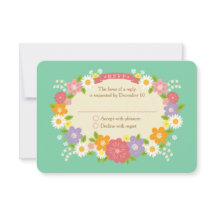 Boho Rustic Floral Wreath Wedding (Mint)