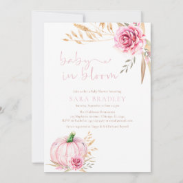 Boho Rustic Herbst Pumpkin Baby Dusche Einladung