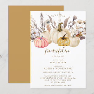 Boho Rustic Little Pumpkin Baby Shower Einladung