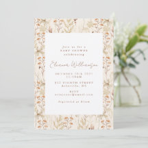 Boho Rustic Meadow Blume Bloral Baby Dusche
