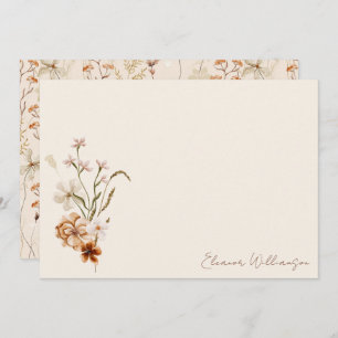Boho Rustic Meadow Blume Brautparty Dankeskarte
