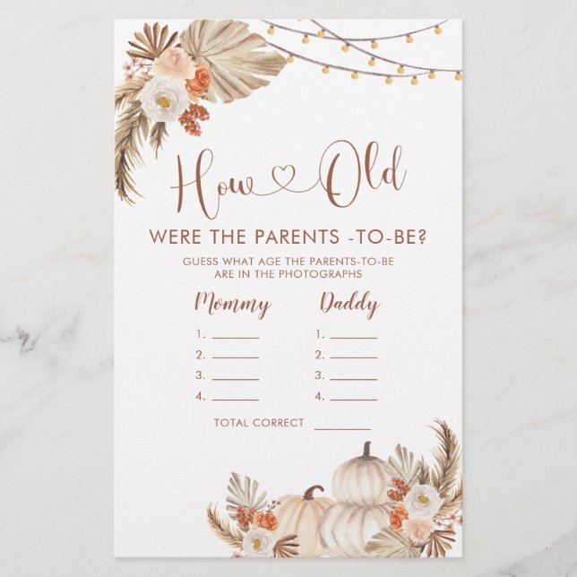 Boho Rustic Pumpkin Fall in der Liebe wie alte Elt (Vorderseite)