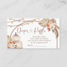 Boho Rustic Pumpkin Fall in Liebe Diaper Raffle Begleitkarte