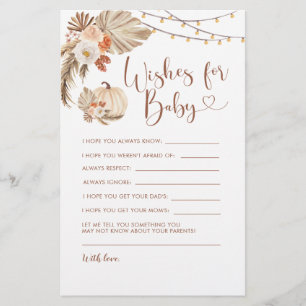 Boho Rustic Pumpkin Fall in Liebe Wünsche für Baby