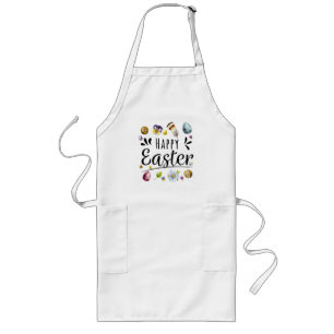 Boho Rustic Wasserfarbe Farbige Frohe Ostern Lange Schürze