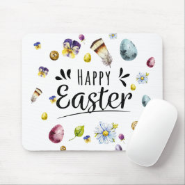 Boho Rustic Watercolor Farbenfrohe Ostern Mousepad